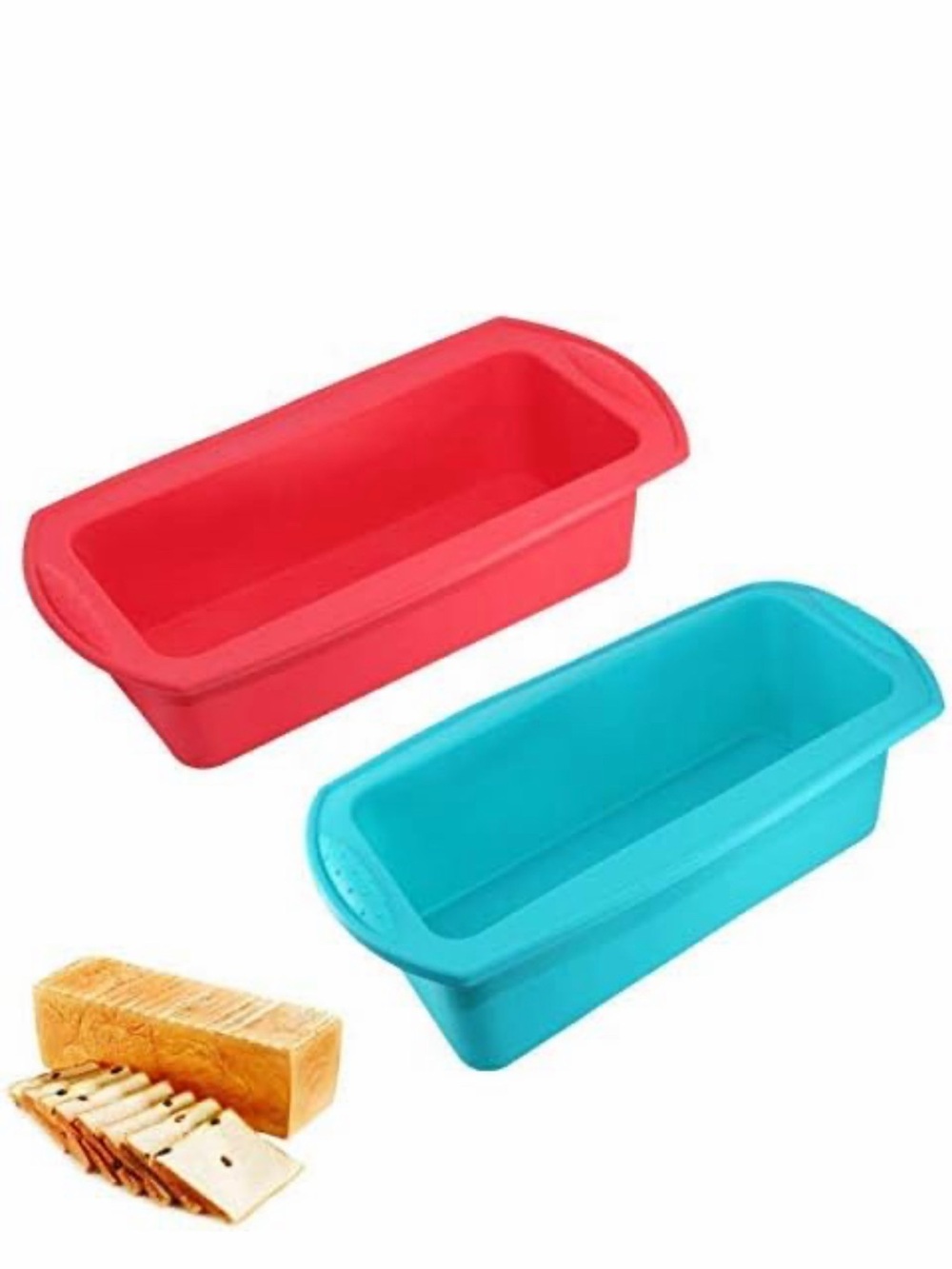 Silicone Kids Bath Toy Mold Loaf Pan - Red & Teal